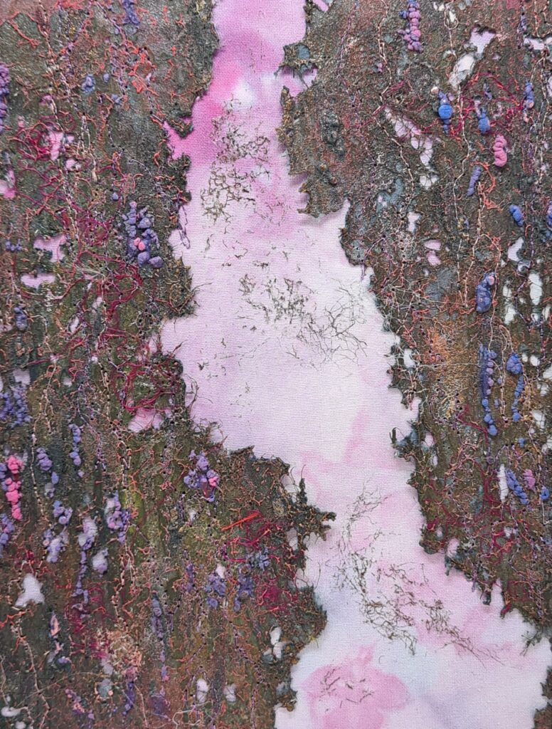 lutrador op katoen textiel kunst textielkunst Neantske Gerbens Nynke Koning