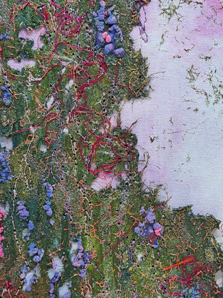 lutrador op katoen textiel kunst textielkunst Neantske Gerbens Nynke Koning