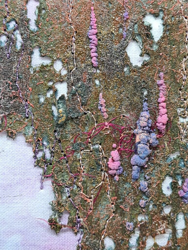 lutrador op katoen textiel kunst textielkunst Neantske Gerbens Nynke Koning